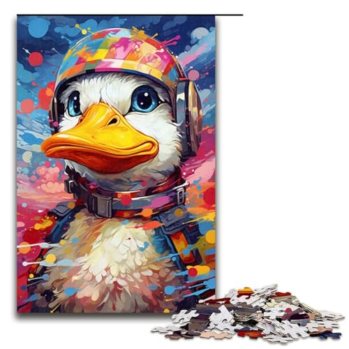 für Erwachsene 1000 teiliges Roboter Enten Puzzle von SplattersLots of Thick Coloured Clouds Holzpuzzle für Erwachsene schwierig und anspruchsvoll 75 x 50 cm von QSYFNBZL