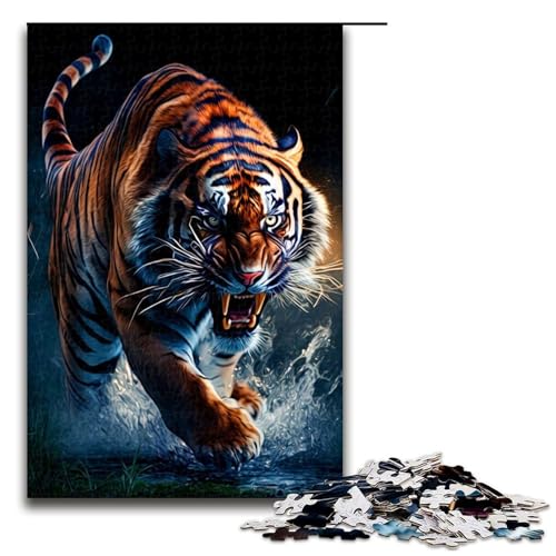 für Erwachsene 1000 teiliges Tiger Puzzle für Erwachsene Holzpuzzle schwierig und herausfordernd 75 x 50 cm für Erwachsene 1000 teiliges Tiger Puzzle für Erwachsene Holzpuzzle schwierig und herausfordernd 75 x 50 cm von QSYFNBZL