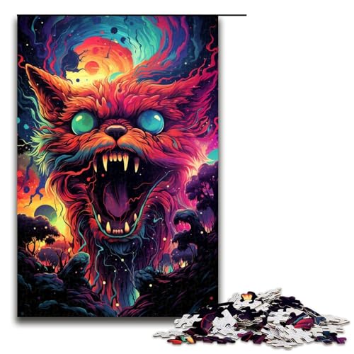 für Erwachsene 1000 teiliges farbenfrohes psychedelisches Galaxie Monster Puzzle für Erwachsene schwieriges und anspruchsvolles Holzpuzzle 75 x 50 cm für Erwachsene 1000 teiliges farbenfrohes psychedelisches Galaxie Monster Puzzle für Erwachsene schwieriges und anspruchsvolles Holzpuzzle 75 x 50 cm von QSYFNBZL