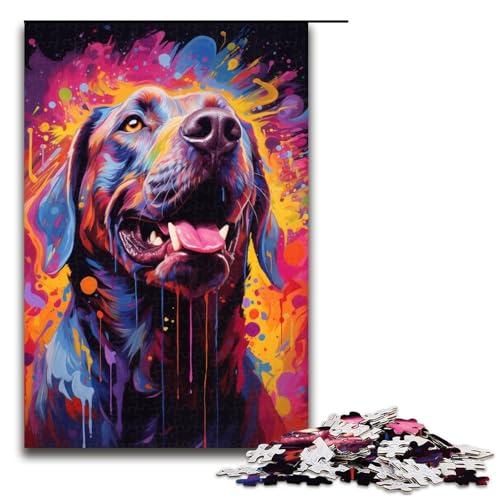 für Erwachsene 1000 teiliges farbenfrohes psychedelisches Gemälde eines spanischen Mastiffs Puzzle für Erwachsene schwieriges und anspruchsvolles Holzpuzzle 75 x 50 cm für Erwachsene 1000 teiliges farbenfrohes psychedelisches Gemälde eines spanischen Mastiffs Puzzle für Erwachsene schwieriges und anspruchsvolles Holzpuzzle 75 x 50 cm von QSYFNBZL