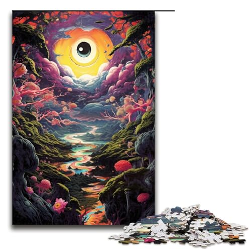 für Erwachsene 1000 teiliges farbenfrohes psychedelisches Puzzle mit japanischer Landschaft für Erwachsene schwieriges und anspruchsvolles Holzpuzzle 75 x 50 cm für Erwachsene 1000 teiliges farbenfrohes psychedelisches Puzzle mit japanischer Landschaft für Erwachsene schwieriges und anspruchsvolles Holzpuzzle 75 x 50 cm von QSYFNBZL