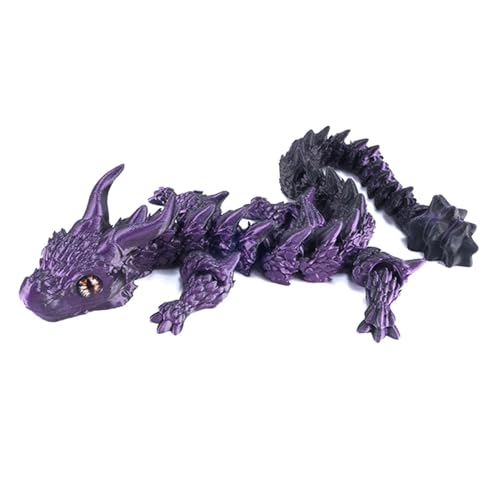 Bedrucktes Drachenmodell, 30 x 5 x 5 cm, bewegliche Drachenfigur, Flexibles Drachenspielzeug, Desktop-Dekoration, bewegliche Drachen-Simulationsdrache, Flexible Gelenke für Tisch-Auto Bedrucktes Drachenmodell, 30 x 5 x 5 cm, bewegliche Drachenfigur, Flexibles Drachenspielzeug, Desktop-Dekoration, bewegliche Drachen-Simulationsdrache, Flexible Gelenke für Tisch-Auto von QTFYE