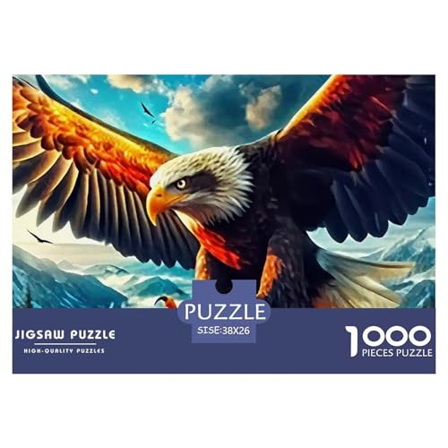 Adler Muster Puzzle 1000 Teile Für Erwachsene Und Kinder Raptor Adler Impossible Geschicklichkeitsspiel Interaktives Spielzeug Home Dekoration Clevere Rätsel 38x26cm/1000pcs von QTIVARLEN