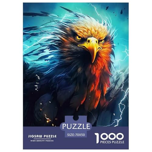 Adler Muster Puzzle 1000 Teile Für Erwachsene Und Kinder Raptor Adler Impossible Geschicklichkeitsspiel Interaktives Spielzeug Home Dekoration in Bewährter Qualität 70x50cm/1000pcs von QTIVARLEN