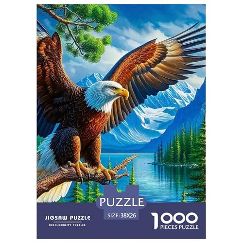Adler Muster Puzzle 1000 Teile Für Erwachsene Und Kinder Raptor Adler Impossible Geschicklichkeitsspiel Klassische Geschenk Wunderschönes Dekoration Clevere Rätsel 38x26cm/1000pcs von QTIVARLEN