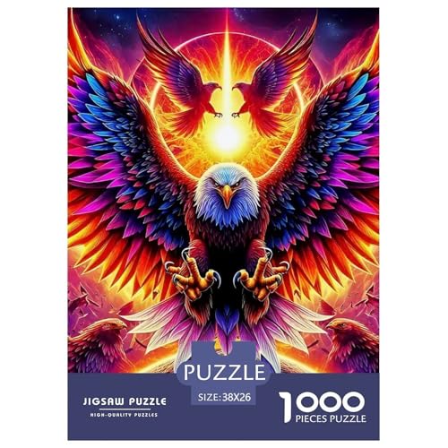 Adler Muster Puzzle 1000 Teile Für Erwachsene Und Kinder Raptor Adler Impossible Geschicklichkeitsspiel Pädagogisches Spielzeug Home Dekoration in Bewährter Qualität 38x26cm/1000pcs von QTIVARLEN