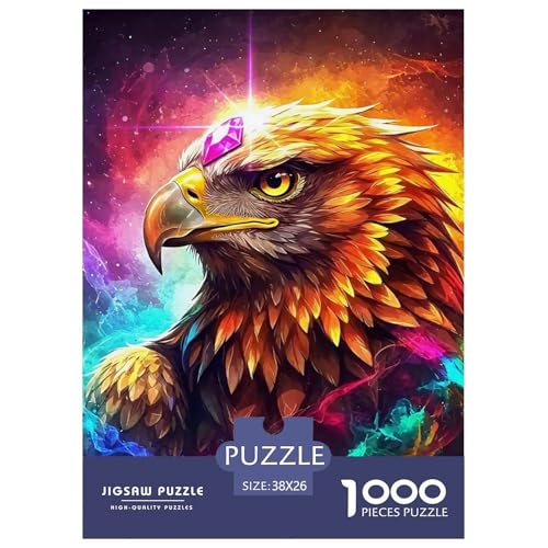 Adler Muster Puzzle 1000 Teile Für Erwachsene Und Kinder Raptor Adler Impossible Geschicklichkeitsspiel Pädagogisches Spielzeug Wunderschönes Dekoration Clevere Rätsel 38x26cm/1000pcs von QTIVARLEN