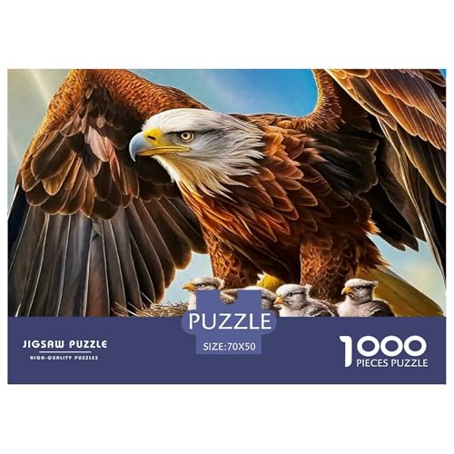Adler Muster Puzzle 1000 Teile Für Erwachsene Und Kinder Raptor Adler Impossible Geschicklichkeitsspiel Pädagogisches Spielzeug Wunderschönes Dekoration Clevere Rätsel 70x50cm/1000pcs von QTIVARLEN