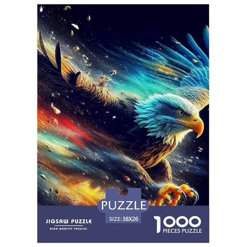 Adler Muster Puzzle 1000 Teile Für Erwachsene Und Kinder Raptor Adler Lernspiel Pädagogisches Spielzeug Home Dekoration in Bewährter Qualität 38x26cm/1000pcs von QTIVARLEN