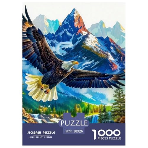 Adler Muster Puzzle 1000 Teile Für Erwachsene Und Kinder Raptor Adler Lernspiel Pädagogisches Spielzeug Wunderschönes Dekoration Clevere Rätsel 38x26cm/1000pcs von QTIVARLEN