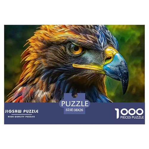 Adler Muster Puzzle 1000 Teile Für Erwachsene Und Kinder Raptor Adler Lernspiel Pädagogisches Spielzeug Wunderschönes Dekoration in Bewährter Qualität 38x26cm/1000pcs von QTIVARLEN