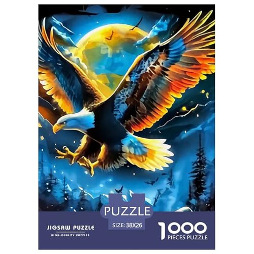 Adler Muster Puzzle 1000 Teilige Für Erwachsene Und Kinder Raptor Adler Impossible Geschicklichkeitsspiel Klassische Geschenk Home Dekoration in Bewährter Qualität 38x26cm/1000pcs von QTIVARLEN