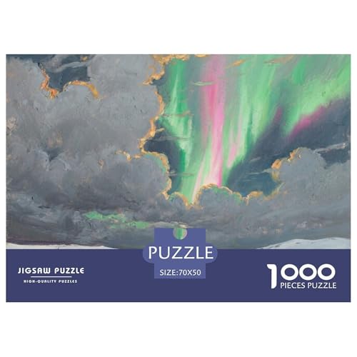 Aurora Stil Farbenfrohes Puzzle 1000 Stück Bewährter Qualität Erwachsene Kinder Schöne Landschaft Geschicklichkeitsspiel Geschenke Frauen Pädagogisches Spielzeug 70x50cm/1000pcs von QTIVARLEN