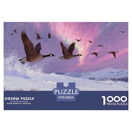 Aurora Stil Farbenfrohes Puzzle 1000 Stück Bewährter Qualität Erwachsene Kinder Schöne Landschaft Geschicklichkeitsspiel Geschenke Frauen Wanddekoration 38x26cm/1000pcs von QTIVARLEN