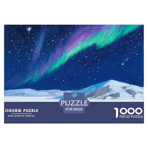 Aurora Stil Farbenfrohes Puzzle 1000 Stück Bewährter Qualität Erwachsene Kinder Schöne Landschaft Geschicklichkeitsspiel Geschenke Frauen Wanddekoration 38x26cm/1000pcs von QTIVARLEN