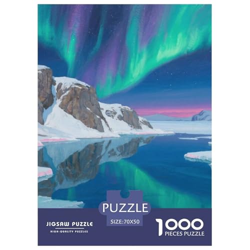 Aurora Stil Farbenfrohes Puzzle 1000 Stück Bewährter Qualität Erwachsene Kinder Schöne Landschaft Geschicklichkeitsspiel Geschenke Männer Pädagogisches Spielzeug 70x50cm/1000pcs von QTIVARLEN
