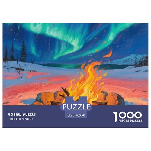 Aurora Stil Farbenfrohes Puzzle 1000 Stück Bewährter Qualität Erwachsene Kinder Schöne Landschaft Herausforderndes Rätsel Geschenke Männer Home Dekoration 70x50cm/1000pcs von QTIVARLEN