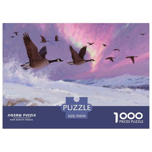 Aurora Stil Farbenfrohes Puzzle 1000 Stück Bewährter Qualität Erwachsene Kinder Schöne Landschaft Puzzlespiele Familie Geschenke Frauen Wanddekoration 70x50cm/1000pcs von QTIVARLEN
