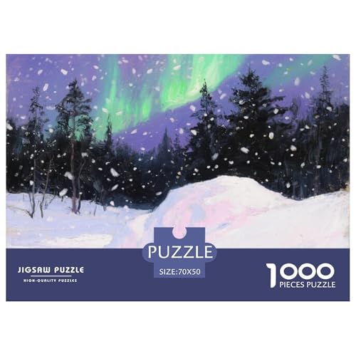 Aurora Stil Farbenfrohes Puzzle 1000 Stück Bewährter Qualität Erwachsene Kinder Schöne Landschaft Puzzlespiele Familie Geschenke Männer Home Dekoration 70x50cm/1000pcs von QTIVARLEN