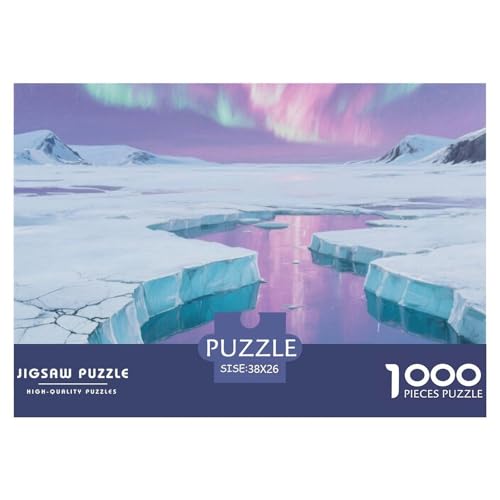 Aurora Stil Farbenfrohes Puzzle 1000 Stück Bewährter Qualität Erwachsene Kinder Schöne Landschaft Puzzlespiele Familie Geschenke Männer Pädagogisches Spielzeug 38x26cm/1000pcs von QTIVARLEN