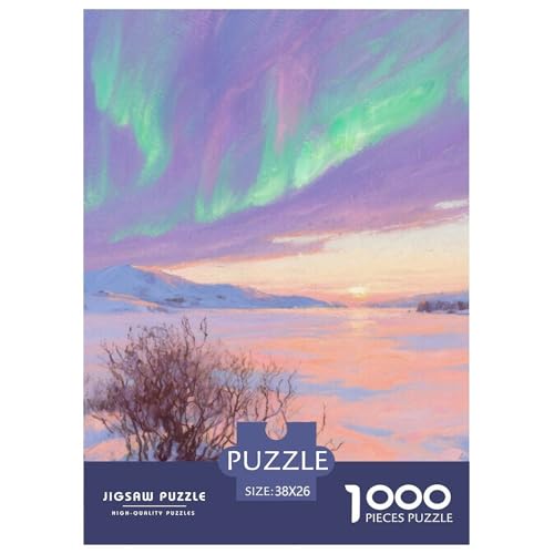 Aurora Stil Farbenfrohes Puzzle 1000 Stück Bewährter Qualität Erwachsene Kinder Schöne Landschaft Puzzlespiele Familie Geschenke Männer Pädagogisches Spielzeug 38x26cm/1000pcs von QTIVARLEN