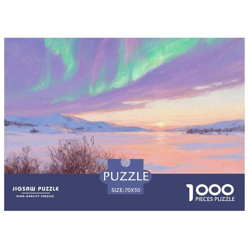 Aurora Stil Farbenfrohes Puzzle 1000 Teile Bewährter Qualität Erwachsene Kinder Schöne Landschaft Geschicklichkeitsspiel Geschenke Männer Home Dekoration 70x50cm/1000pcs von QTIVARLEN