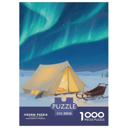 Aurora Stil Farbenfrohes Puzzle 1000 Teile Bewährter Qualität Erwachsene Kinder Schöne Landschaft Herausforderndes Rätsel Geschenke Männer Home Dekoration 38x26cm/1000pcs von QTIVARLEN