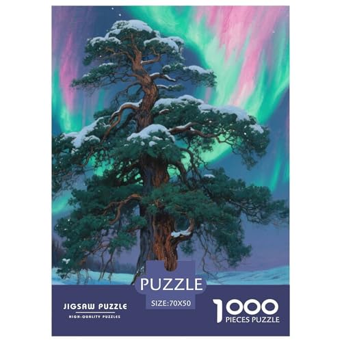 Aurora Stil Farbenfrohes Puzzle 1000 Teile Bewährter Qualität Erwachsene Kinder Schöne Landschaft Herausforderndes Rätsel Geschenke Männer Home Dekoration 70x50cm/1000pcs von QTIVARLEN