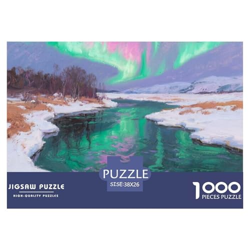 Aurora Stil Farbenfrohes Puzzle 1000 Teile Bewährter Qualität Erwachsene Kinder Schöne Landschaft Puzzlespiele Familie Geschenke Frauen Pädagogisches Spielzeug 38x26cm/1000pcs von QTIVARLEN
