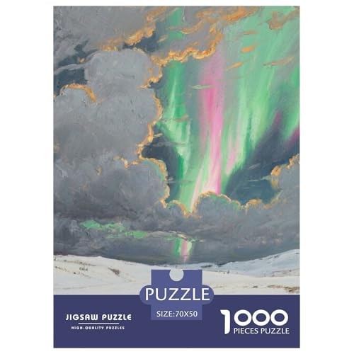 Aurora Stil Farbenfrohes Puzzle 1000 Teile Bewährter Qualität Für Erwachsene Und Kinder Schöne Landschaft Herausforderndes Rätsel Geschenke Für Frauen Wanddekoration 70x50cm/1000pcs von QTIVARLEN