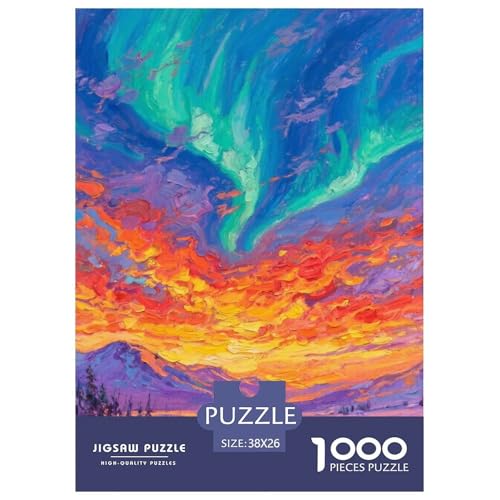 Aurora Stil Puzzles 1000 Teile Bewährter Qualität Erwachsene Kinder Schöne Landschaft Herausforderndes Rätsel Geschenke Männer Wanddekoration 38x26cm/1000pcs von QTIVARLEN