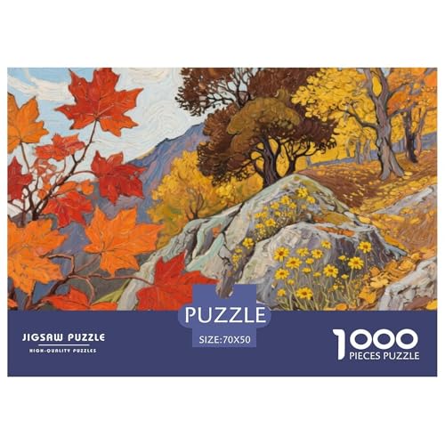 Bergstil Farbenfrohes Puzzle 1000 Stück Bewährter Qualität Erwachsene Kinder Schöne Landschaft Geschicklichkeitsspiel Geschenke Männer Home Dekoration 70x50cm/1000pcs von QTIVARLEN