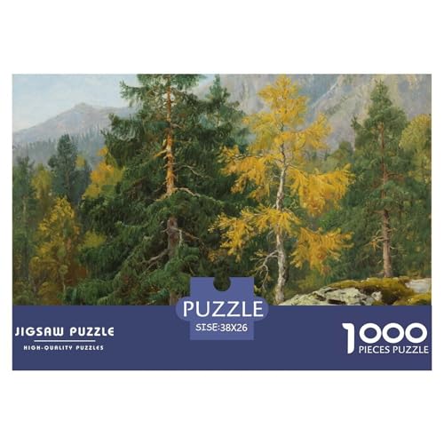Bergstil Farbenfrohes Puzzle 1000 Stück Bewährter Qualität Erwachsene Kinder Schöne Landschaft Geschicklichkeitsspiel Geschenke Männer Pädagogisches Spielzeug 38x26cm/1000pcs von QTIVARLEN