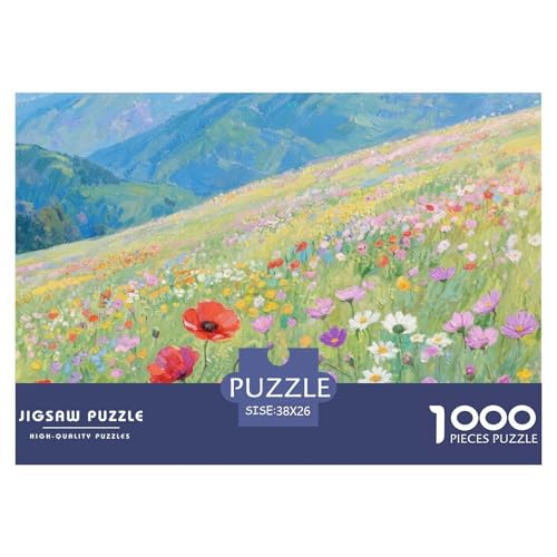 Bergstil Farbenfrohes Puzzle 1000 Stück Bewährter Qualität Erwachsene Kinder Schöne Landschaft Puzzlespiele Familie Geschenke Männer Wanddekoration 38x26cm/1000pcs von QTIVARLEN