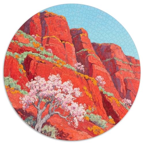 Bergstil Farbenfrohes Puzzle 1000 Stück Bewährter Qualität Für Erwachsene Und Kinder Schöne Landschaft Geschicklichkeitsspiel Geschenke Für Frauen Wanddekoration 1000pcs (67.5x67.5cm) von QTIVARLEN