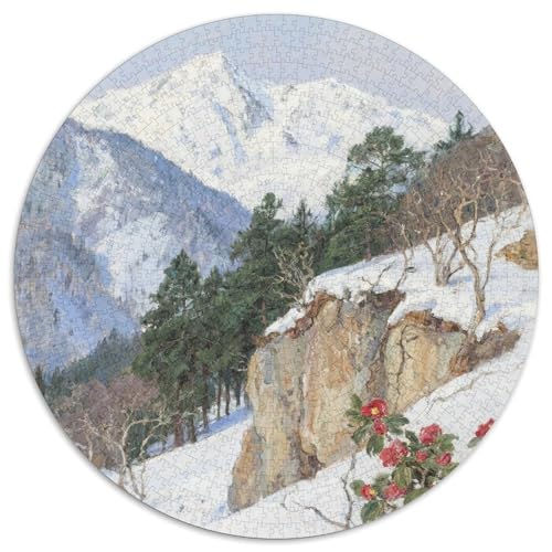 Bergstil Farbenfrohes Puzzle 1000 Stück Bewährter Qualität Für Erwachsene Und Kinder Schöne Landschaft Herausforderndes Rätsel Geschenke Für Frauen Home Dekoration 1000pcs (67.5x67.5cm) von QTIVARLEN