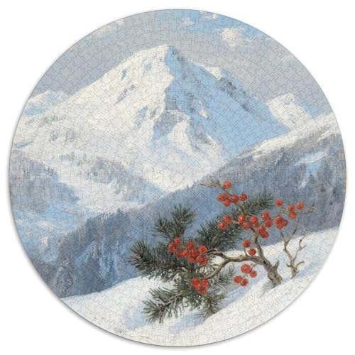 Bergstil Farbenfrohes Puzzle 1000 Stück Bewährter Qualität Für Erwachsene Und Kinder Schöne Landschaft Herausforderndes Rätsel Geschenke Für Frauen Wanddekoration 1000pcs (67.5x67.5cm) von QTIVARLEN