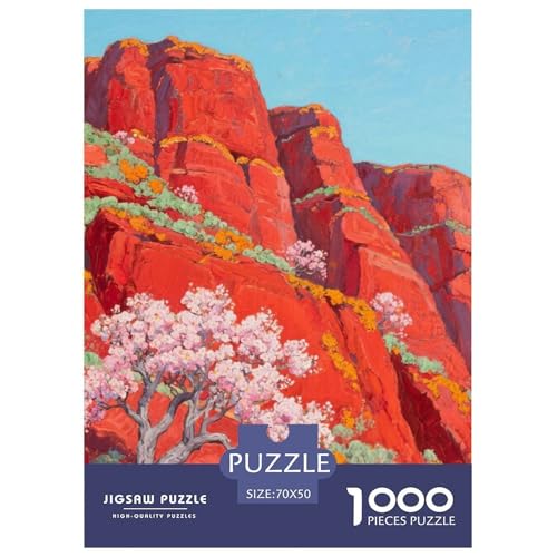 Bergstil Farbenfrohes Puzzle 1000 Stück Bewährter Qualität Für Erwachsene Und Kinder Schöne Landschaft Herausforderndes Rätsel Geschenke Für Männer Home Dekoration 70x50cm/1000pcs von QTIVARLEN