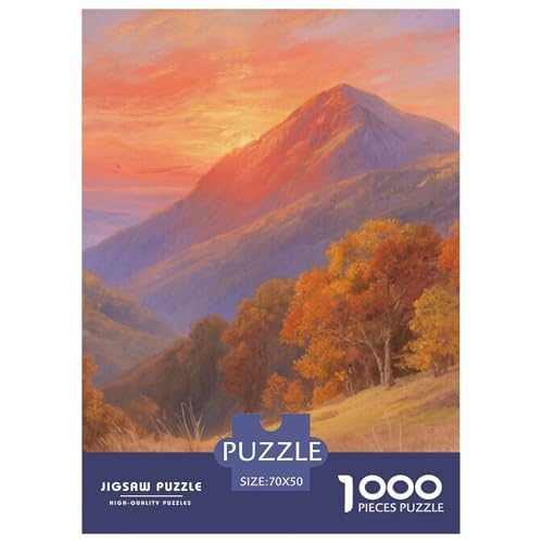 Bergstil Farbenfrohes Puzzle 1000 Stück Bewährter Qualität Für Erwachsene Und Kinder Schöne Landschaft Puzzlespiele Für Die Ganze Familie Geschenke Für Frauen Wanddekoration 70x50cm/1000pcs von QTIVARLEN