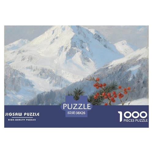 Bergstil Farbenfrohes Puzzle 1000 Teile Bewährter Qualität Erwachsene Kinder Schöne Landschaft Geschicklichkeitsspiel Geschenke Frauen Pädagogisches Spielzeug 38x26cm/1000pcs von QTIVARLEN