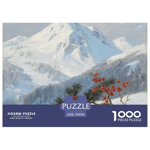 Bergstil Farbenfrohes Puzzle 1000 Teile Bewährter Qualität Erwachsene Kinder Schöne Landschaft Herausforderndes Rätsel Geschenke Frauen Wanddekoration 70x50cm/1000pcs von QTIVARLEN
