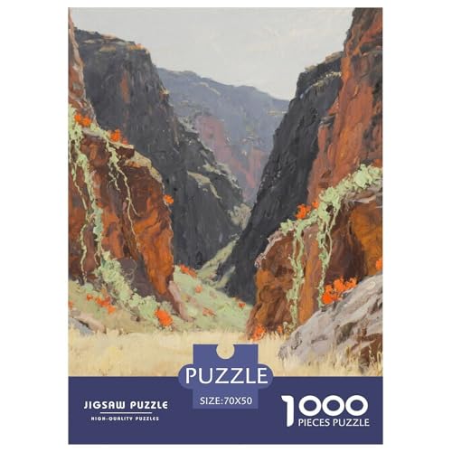 Bergstil Farbenfrohes Puzzle 1000 Teile Bewährter Qualität Für Erwachsene Und Kinder Schöne Landschaft Herausforderndes Rätsel Geschenke Für Frauen Wanddekoration 70x50cm/1000pcs von QTIVARLEN