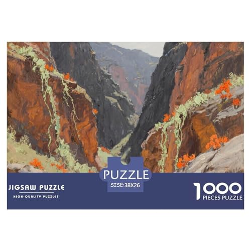 Bergstil Farbenfrohes Puzzle 1000 Teile in bewährter Qualität Für Erwachsene Und Kinder Herausforderndes Rätsel Geschenke Für Frauen Pädagogisches Spielzeug 38x26cm/1000pcs von QTIVARLEN