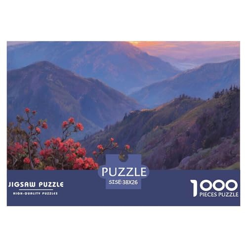 Bergstil Farbenfrohes Puzzle 1000 Teile in bewährter Qualität Für Erwachsene Und Kinder Puzzlespiele Für Familie Geschenke Für Männer Wanddekoration 38x26cm/1000pcs von QTIVARLEN