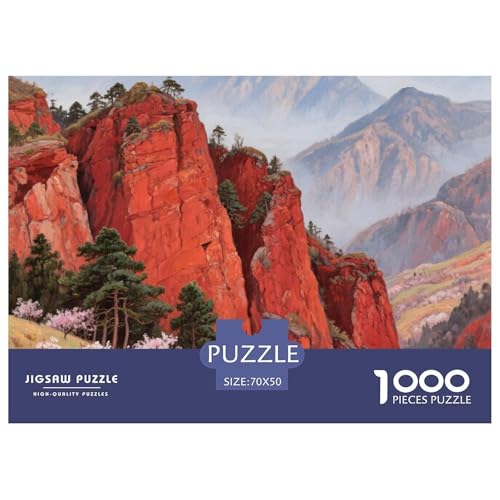 Bergstil Puzzles 1000 Teile Bewährter Qualität Erwachsene Kinder Schöne Landschaft Puzzlespiele Familie Geschenke Männer Home Dekoration 70x50cm/1000pcs von QTIVARLEN