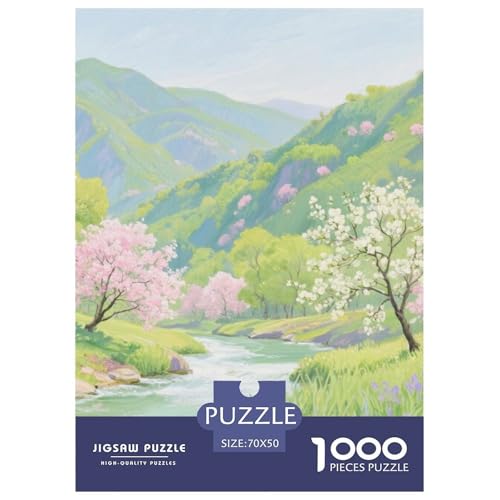 Bergstil Puzzles 1000 Teile Bewährter Qualität Für Erwachsene Und Kinder Schöne Landschaft Herausforderndes Rätsel Geschenke Für Männer Wanddekoration 70x50cm/1000pcs von QTIVARLEN
