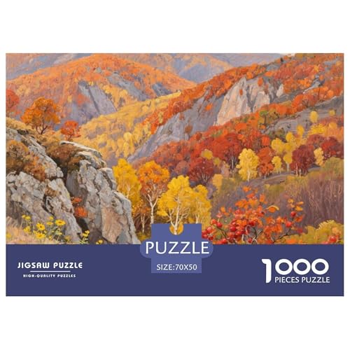 Bergstil Puzzles 1000 Teile in bewährter Qualität Für Erwachsene Und Kinder Puzzlespiele Für Familie Geschenke Für Frauen Wanddekoration 70x50cm/1000pcs von QTIVARLEN