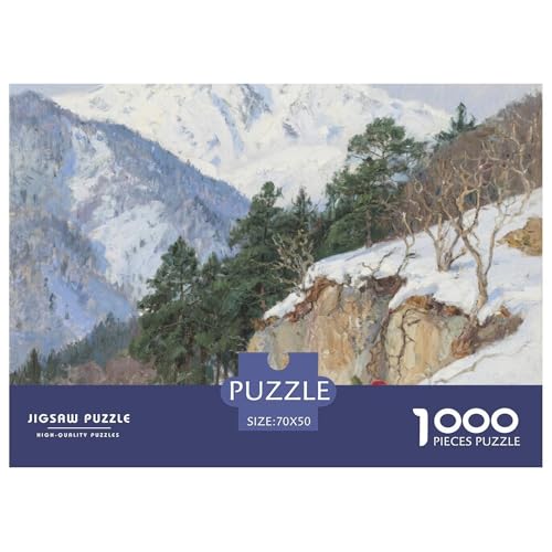 Bergstil Puzzles 1000 Teile in bewährter Qualität Für Erwachsene Und Kinder Puzzlespiele Für Familie Geschenke Für Frauen Wanddekoration 70x50cm/1000pcs von QTIVARLEN