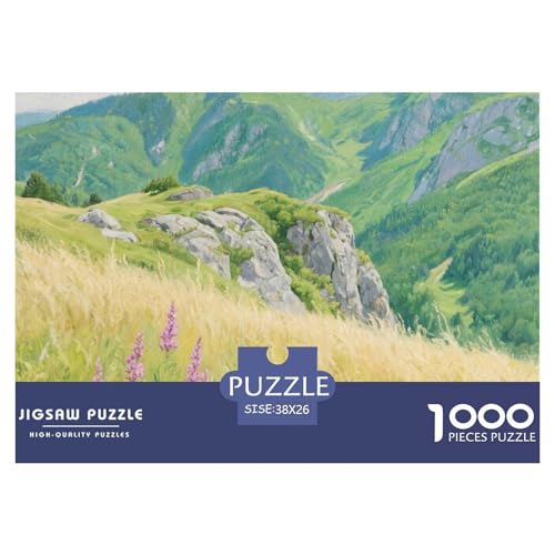 Bergstil Puzzles 1000 Teile in bewährter Qualität Für Erwachsene Und Kinder Puzzlespiele Für Familie Geschenke Für Männer Pädagogisches Spielzeug 38x26cm/1000pcs von QTIVARLEN