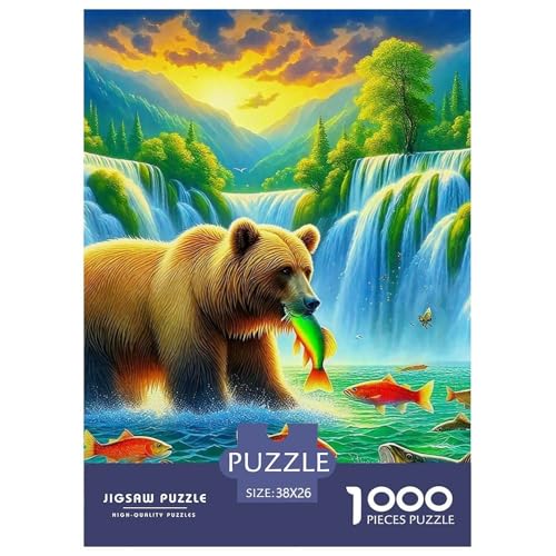 Braun Bär Puzzle 1000 Teile Für Erwachsene Und Kinder Tier Lernspiel Pädagogisches Spielzeug Wunderschönes Dekoration Clevere Rätsel 38x26cm/1000pcs Braun Bär Puzzle 1000 Teile Für Erwachsene Und Kinder Tier Lernspiel Pädagogisches Spielzeug Wunderschönes Dekoration Clevere Rätsel 38x26cm/1000pcs von QTIVARLEN